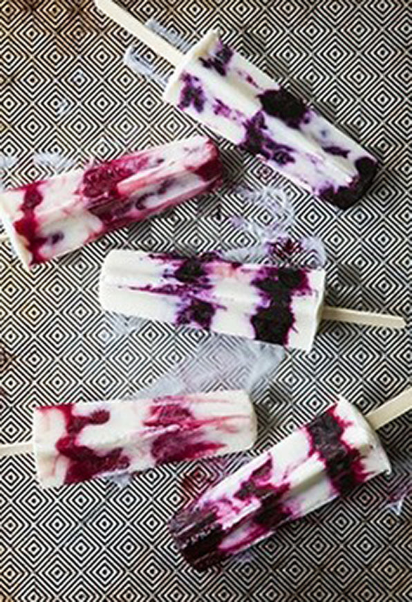 Popsicles made with jam